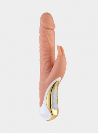 Realistic Rabbit Dildo Clitoris Stimulation Rotating Vibrator 3 Rotating Actions And 7 Vibration Modes Quiet Dual Motor Clit Stimulator Sex Toy For Women