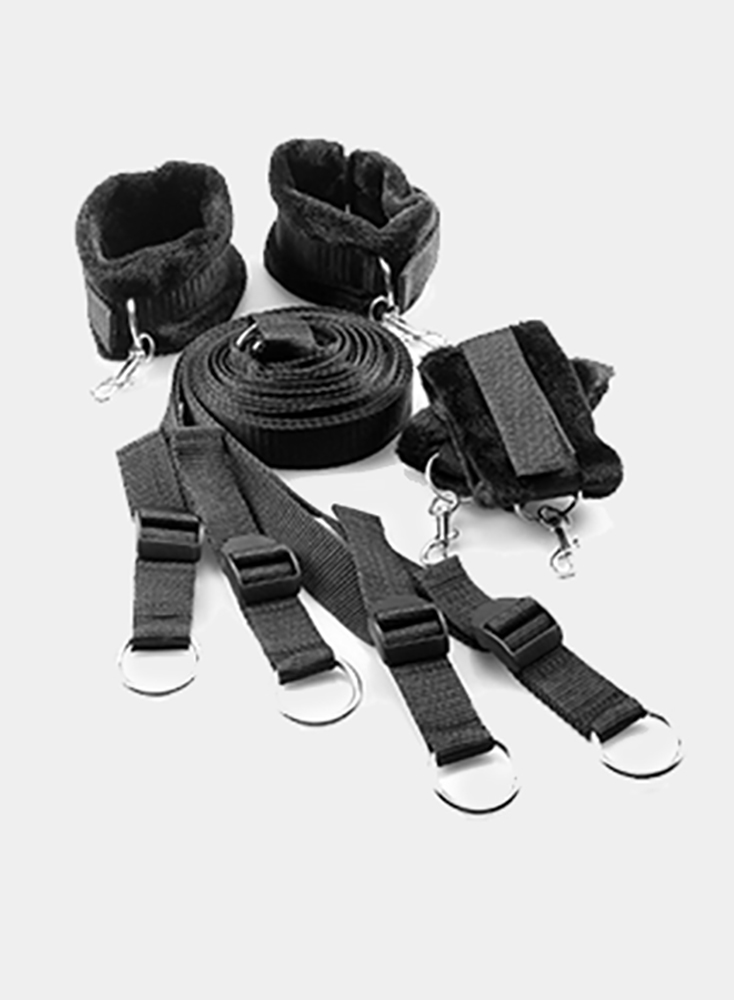 BDSM Bondage Set Bed Restraint Kit Cuffs System Game Toy