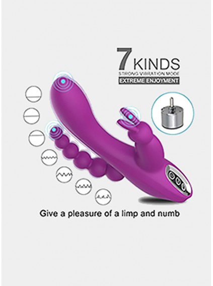 G-Spot Rabbit Anal Dildo Vibrator Adult Sex Toys with 7 Vibrating Modes for Women - Adorime Silicone Waterproof Rechargeable Clitoris Vagina Stimulator Massager Sex Things for Solo or Couples