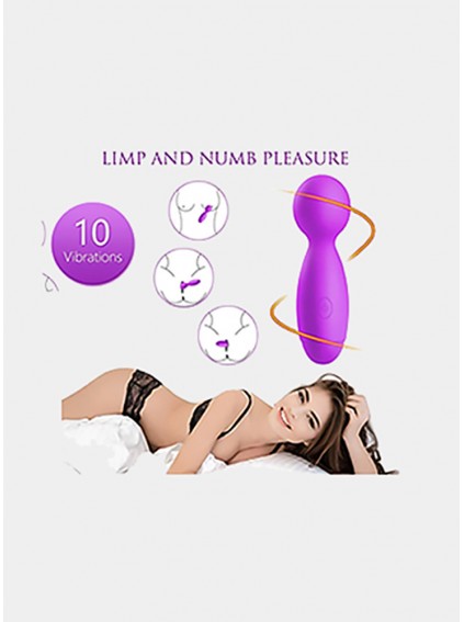 Vibrator Wand Massager, Handheld Clit G-spot Vibrator, 10X Speeds Cordless Portable Personal Massager, Adult Sex Toy for Women