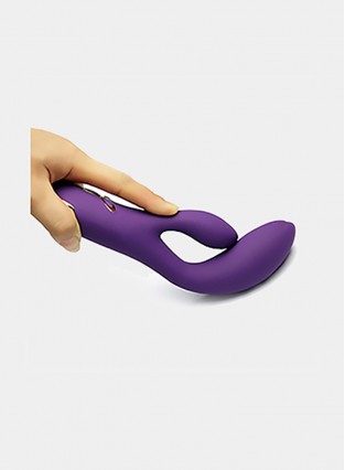 Vibrating Rabbit G-spot Vibrator Vagina Clitoris StimulationMassager - Upgraded Powerful Dual Motors With Magnetic Charge and Multicolored Light 
